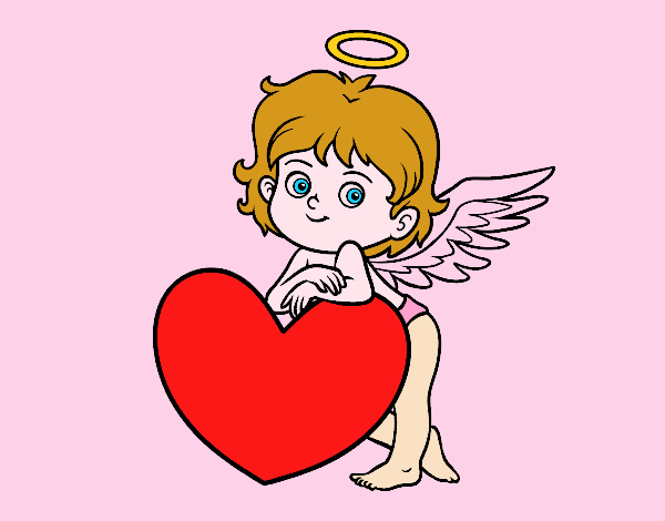 Cupido y un corazón