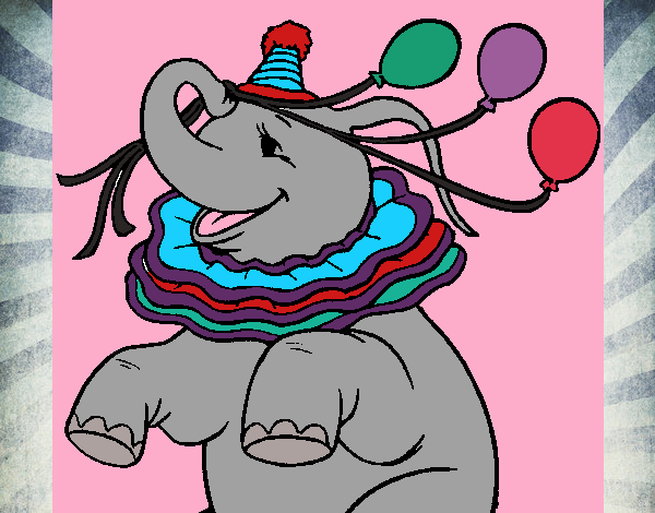 Elefante con 3 globos