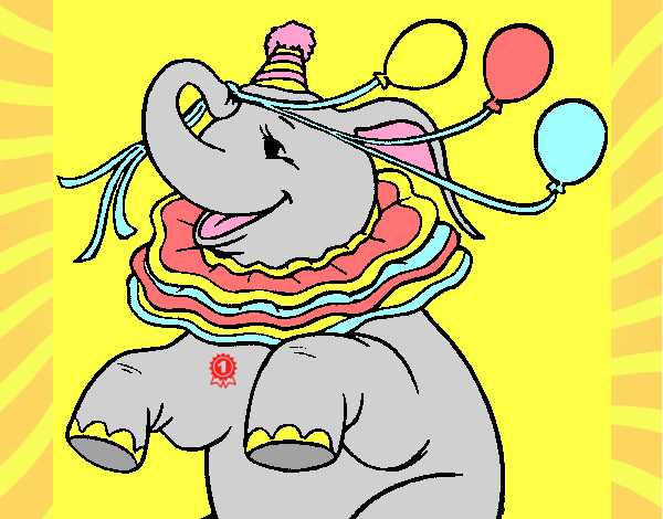 Elefante con 3 globos