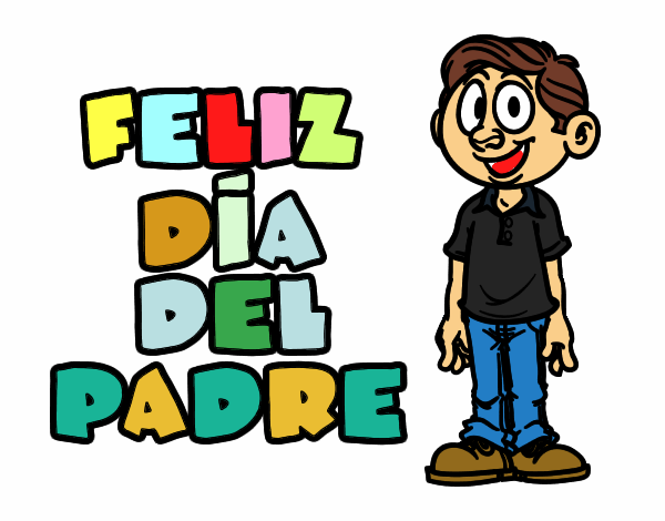 Dibujo de Feliz día del padre pintado por en  el día 20-06-20 a  las 16:10:15. Imprime, pinta o colorea tus propios dibujos!