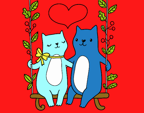 Gatitos enamorados