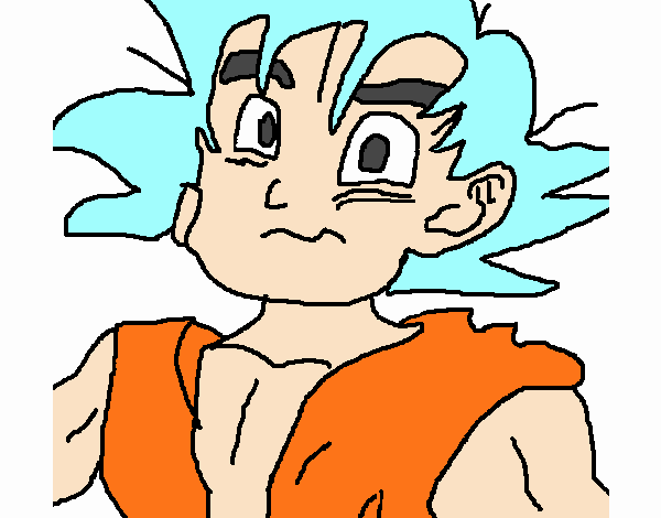 Dibujo de goku pase blue pintado por en  el día 18-06-20 a las  20:59:57. Imprime, pinta o colorea tus propios dibujos!