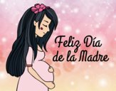 Mamá embarazada en el día de la madre