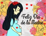 Mamá embarazada en el día de la madre