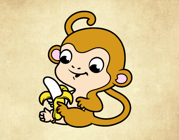 Monito con plátano