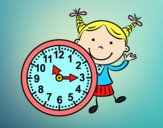 Niña con reloj