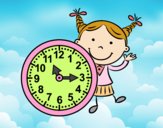 Niña con reloj