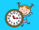 Niña con reloj