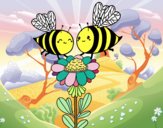 Pareja de abejas