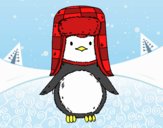 Pingüino con gorro