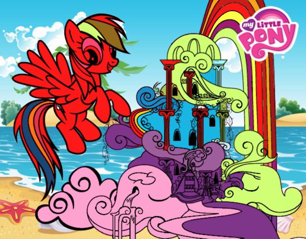 Rainbow Dash en su palacio