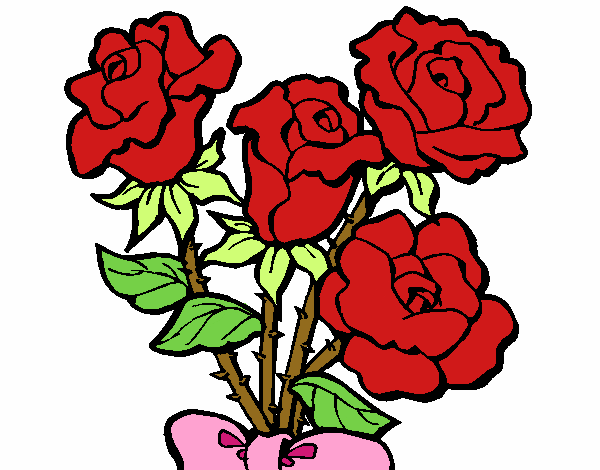  Dibujo de flores rojas pintado por en Dibujos.net el día