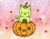 Un gatito de Halloween