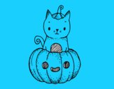 Un gatito de Halloween