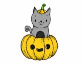 Un gatito de Halloween