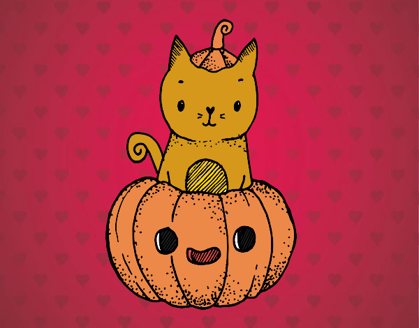 Un gatito de Halloween