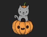 Un gatito de Halloween