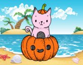 Un gatito de Halloween