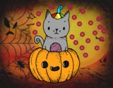 Un gatito de Halloween