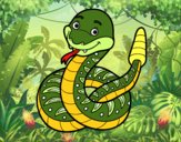 Una serpiente de cascabel