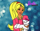 Barbie con su linda gatita