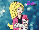 Barbie con su linda gatita