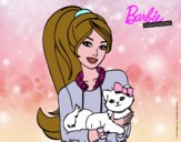 Barbie con su linda gatita