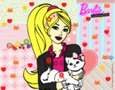 Barbie con su linda gatita