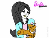 Barbie con su linda gatita