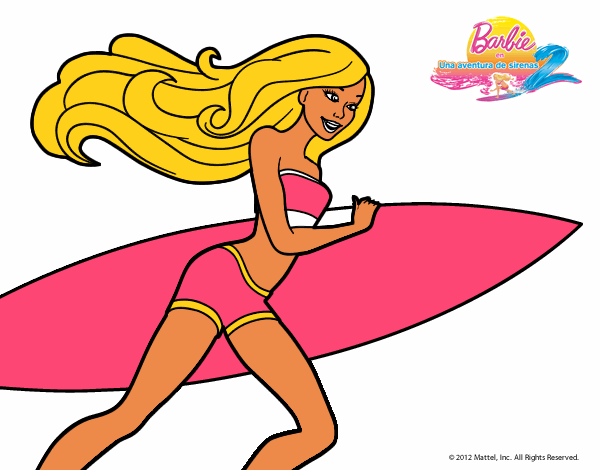 Barbie corre al agua