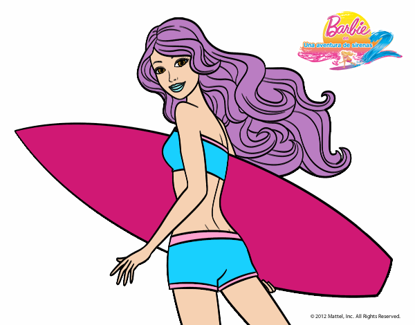 Barbie surfera