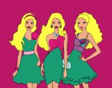 Barbie y sus amigas vestidas de fiesta