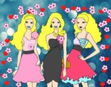 Barbie y sus amigas vestidas de fiesta