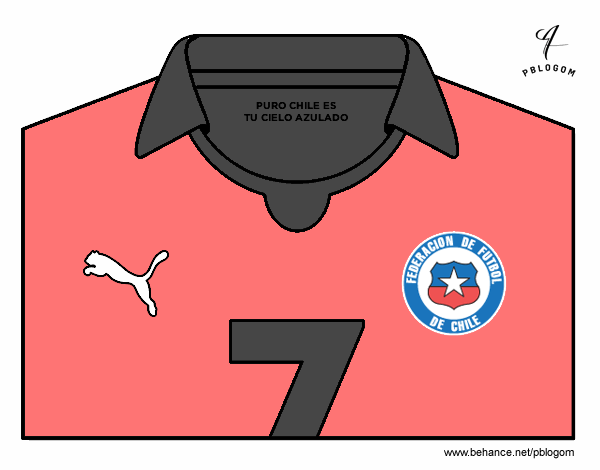 Camiseta del mundial de fútbol 2014 de Chile