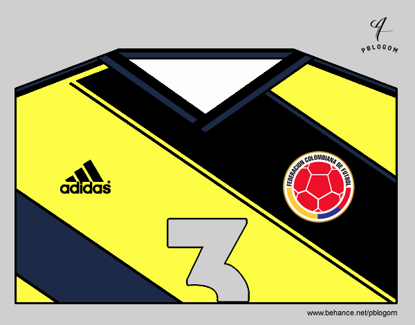 Camiseta del mundial de fútbol 2014 de Colombia