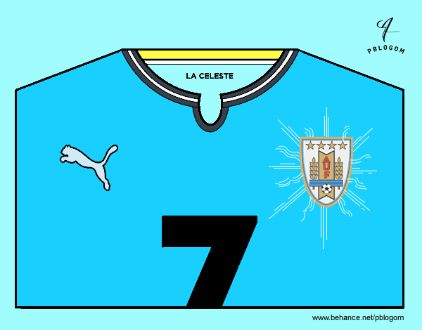 Camiseta del mundial de fútbol 2014 de Uruguay