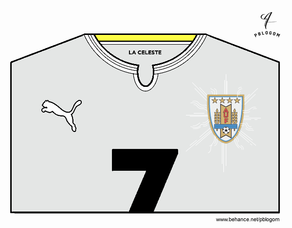 Camiseta del mundial de fútbol 2014 de Uruguay