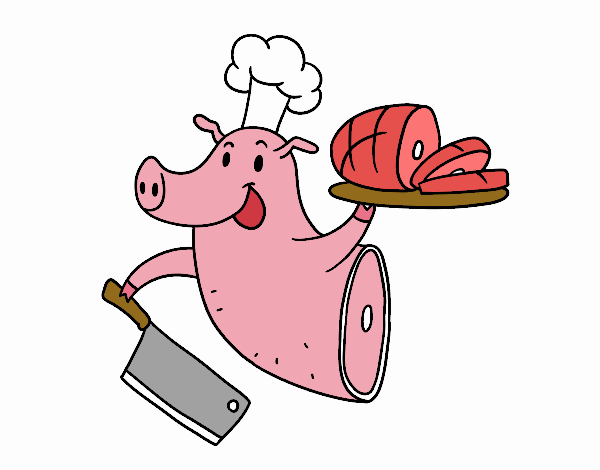 Dibujo de Carne de cerdo pintado por en  el día 24-06-20 a las  00:50:02. Imprime, pinta o colorea tus propios dibujos!