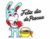 Conejo con muchos huevos de Pascua