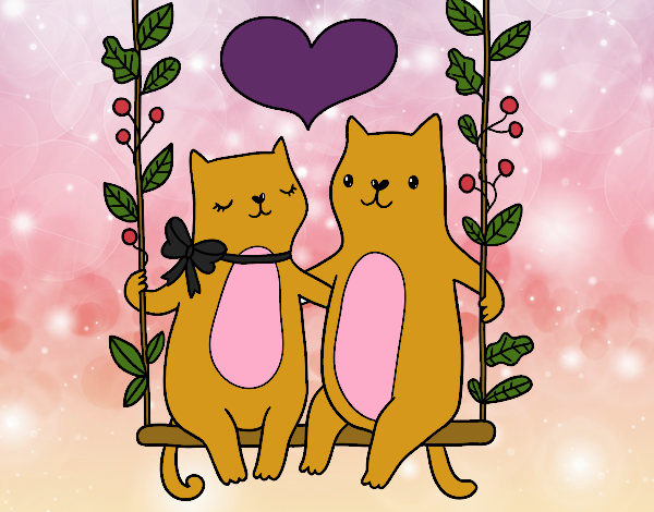 Gatitos enamorados