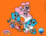 Gumball y amigos contentos