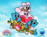 Gumball y amigos contentos