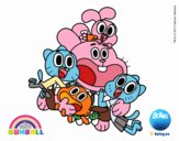 Gumball y amigos contentos