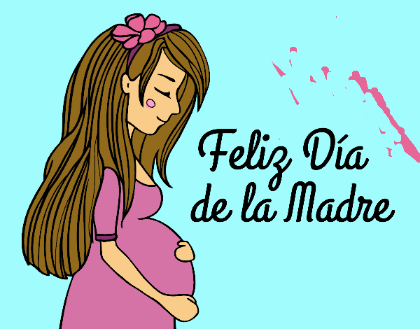 Mamá embarazada en el día de la madre