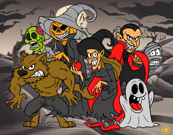 Dibujo de Halloween de monstruos pintado por en  el día 28-06-20  a las 18:48:50. Imprime, pinta o colorea tus propios dibujos!