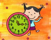 Niña con reloj