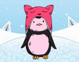 Pingüino con gorrito divertido