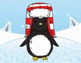 Pingüino con gorro