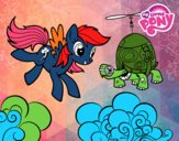 Rainbow Dash y la tortuga tanque