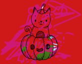 Un gatito de Halloween